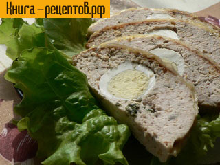 Мясной рулет фаршированный яйцами - пошаговый фоторецепт